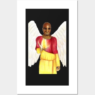 Archangel Uriel the Guiding Light- Bright Red Posters and Art